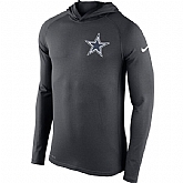 Men's Dallas Cowboys Nike Charcoal Stadium Touch Hooded Performance Long Sleeve T-Shirt,baseball caps,new era cap wholesale,wholesale hats